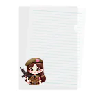 WakuWakustoreのarmy girl Clear File Folder