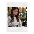 uho_uhoの読書している少女 Clear File Folder