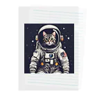 雑貨屋猫布団の猫の宇宙飛行士 Clear File Folder