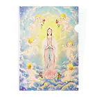  Pastel Design Art 天使のお部屋のマリア様と天使たち Clear File Folder