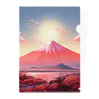 AQUAMETAVERSEの赤富士希望の印　なでしこ1478 Clear File Folder