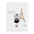 (C)にゃんくしー雑貨店のにゃんくしー inフランス Clear File Folder