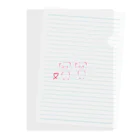 ぽてこのゆるぱんだ。ぴんく Clear File Folder