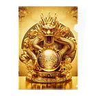 【金龍】Kinryuの【金運爆上げ】金龍守護神グッズ_001 Clear File Folder