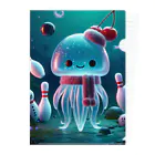 bottaの可愛い、クラゲ、ボーリング Clear File Folder