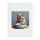 nekoと鉄の水を飲んでいる猫 Clear File Folder