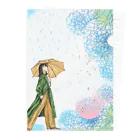 のんきな木の梅雨の散歩 Clear File Folder