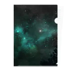 IK Shopの翠の夜空 Clear File Folder