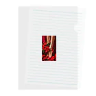 ニゴ猫　shopのred Rose heel  Clear File Folder