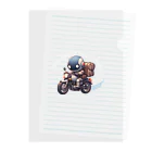 kazu_gのロボットバイク便(濃色用) クリアファイル