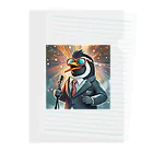 ぱぴぷSHOPのロックスターなペンギン Clear File Folder