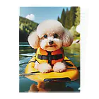 「ワンダーワールド」のボートで遊ぶ愛犬！ Clear File Folder