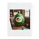 LONGSTONEのモンスターフィギュア　グリーンエッグ Clear File Folder