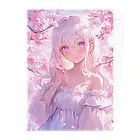 AQUAMETAVERSEの桜の下の少女幸せいっぱい　なでしこ1478 Clear File Folder