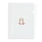 動物デザイングッズの可愛い猫ちゃん Clear File Folder