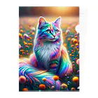 momonekokoの虹色に輝く優雅な猫 Clear File Folder