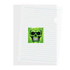 norimitu-の恐怖の緑髑髏グッズ Clear File Folder