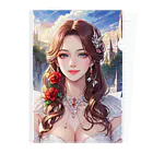AQUAMETAVERSEの赤い薔薇の髪飾りがステキな王女　BLUE PLUM  691 Clear File Folder