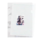 シロクマペンギンの冷極フローズン✕小悪魔ガール Clear File Folder