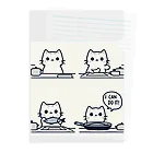 riopara0777のPositive cat　I can do it！（やればできる！） Clear File Folder