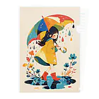 AQUAMETAVERSEのカラフルな雨の日  Hime  2530 Clear File Folder