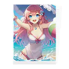 「ワンダーワールド」の女の子がビーチボールで楽しんでるよ❣️ Clear File Folder