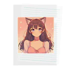 yos-1292583のねこニコばん Clear File Folder