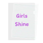 あい・まい・みぃのGirls Shine-女性が輝くことを表す言葉 Clear File Folder