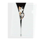 y-sasのファスナー猫　三毛猫 Clear File Folder