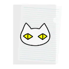 F2 Cat Design Shopの黒猫ボディーガード まもられているほう 002 Clear File Folder