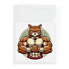 MUSCLE CAT 🐈🐈‍⬛のマッスルキャット　キジ虎 クリアファイル