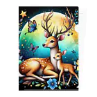 momoart8888の満月の花🦌🌝 クリアファイル