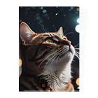 AI Design Labの星を見る猫 Clear File Folder