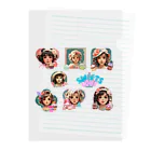 Mellow-SkyのSweets love girl〜ステッカーデザイン〜 Clear File Folder