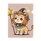 ganeshaの魔法の杖を持ったかわいいライオン Clear File Folder