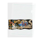 猫の頭の十三支・屏風 Clear File Folder