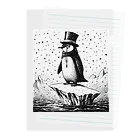 ペン太のペンギン男爵 Clear File Folder