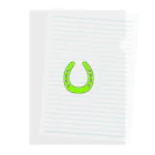 umajoの馬蹄（ホースシュー）Yellow Green Clear File Folder