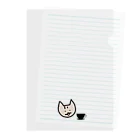 marble marbleの無言で休憩を促す猫（文字なし湯気なしシンプル） Clear File Folder