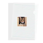 CozyKittyCornerの物陰から観察するかわいい猫 Clear File Folder