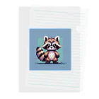 himajinseijin01のドット絵アライグマちゃんTシャツサイズ Clear File Folder