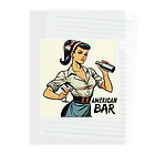 AMERICAN BARのアメコミ風バーテンダー Clear File Folder