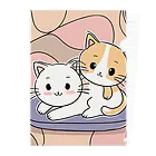 癒しの部屋🐾໒꒱の仲良しニャンコ🐈🐾 Clear File Folder