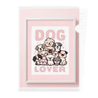 Void Dogの素敵なDOG LIVEの文字入りアート Clear File Folder