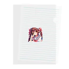 aaammmamのツインテール　おさげ　セーラー服　おんなのこ Clear File Folder