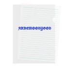 死死死=Dead By DeaDeadのAKKEMOODYGOD (Name Logo2) Clear File Folder