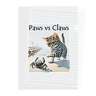 MatrixSphereのPaws vs Claws サバトラ クリアファイル