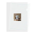 enercoの折り紙　バスケットに入っている猫 Clear File Folder