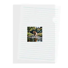 kokin0の水辺を走る犬 dog runnning on the water Clear File Folder