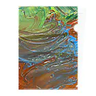 ﾖﾜｼのorange turquoise green MIX Clear File Folder